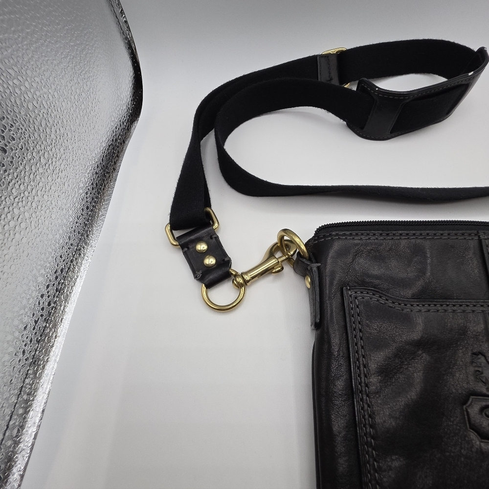 Vintage Coach Crossbody Bag Black Leather - Picture 7 of 16